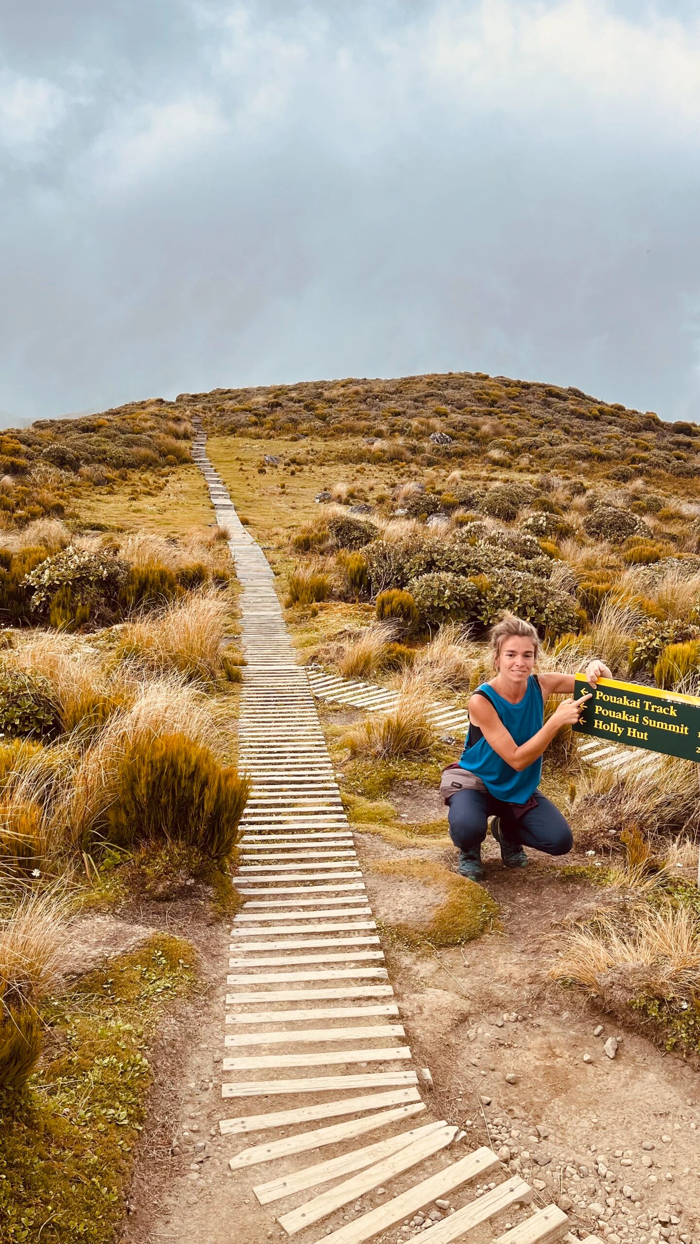 Imagen del camino de Pouakai Track de Nueva Zelanda